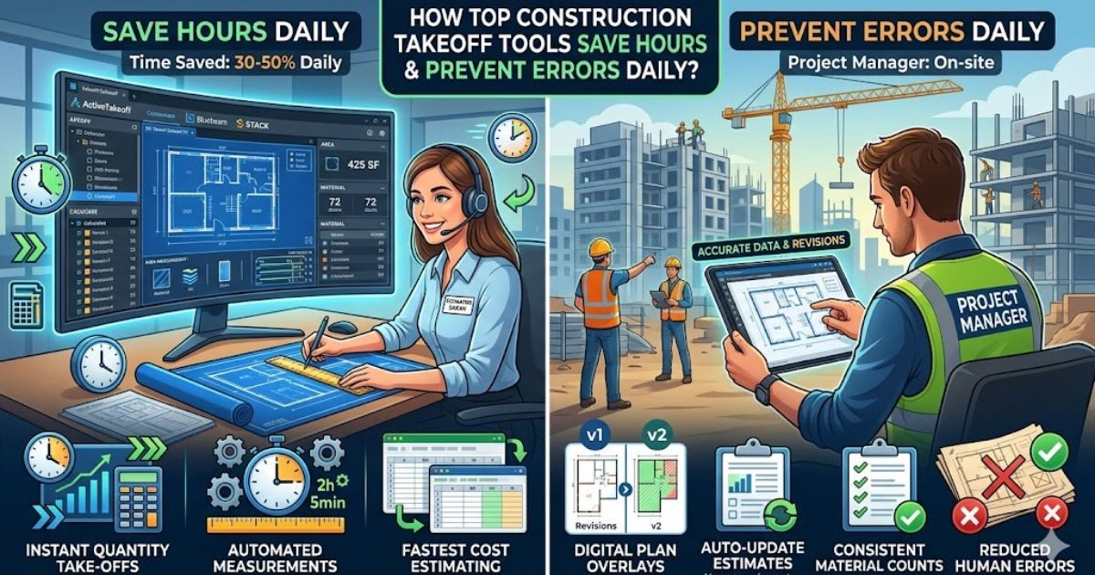 How Top Construction Takeoff Tools Save Hours and Prevent Errors Daily?